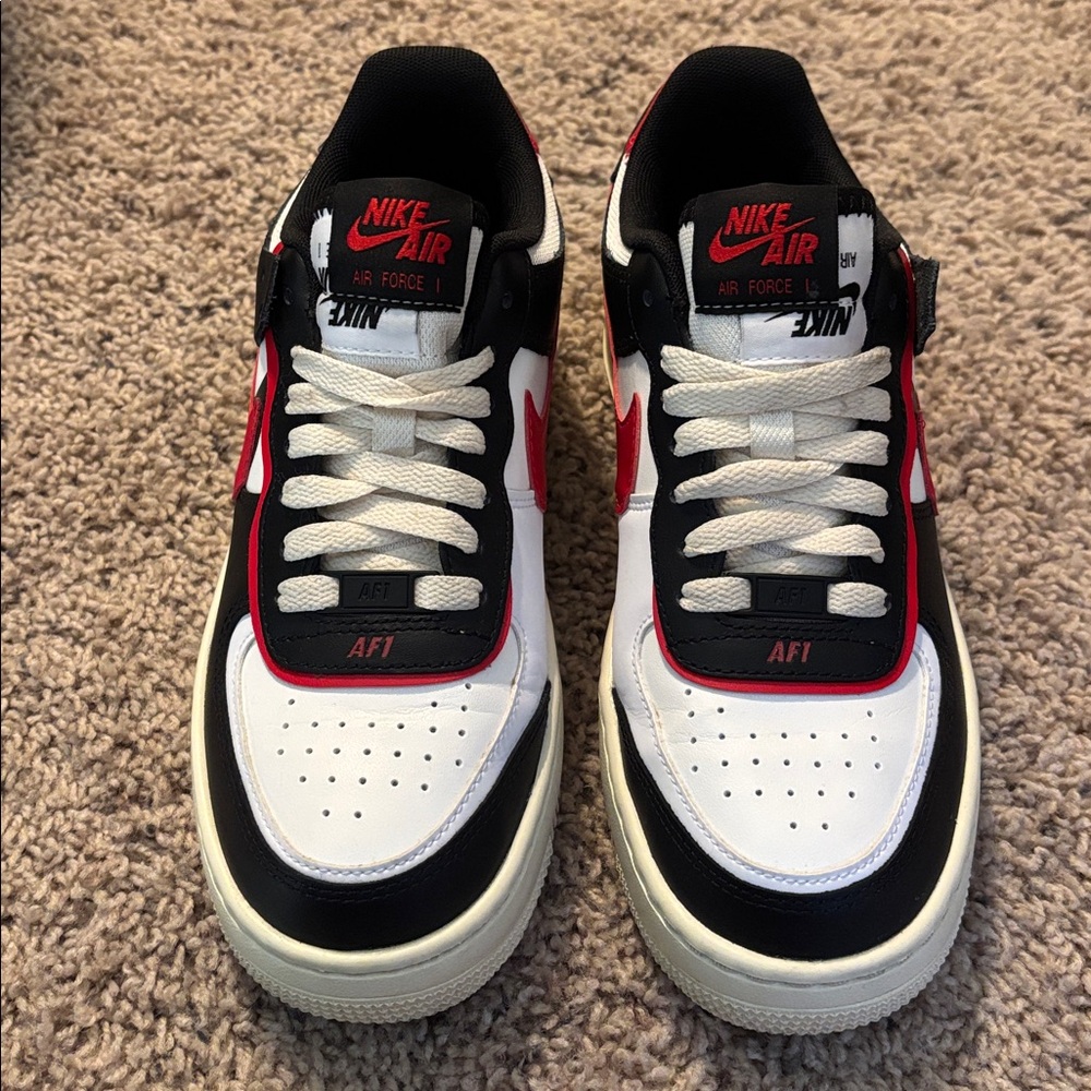 Nike Air Force 1 shadow 6.5 women's white / red - Picture 2 of 8
